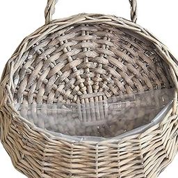 ATORSE Woven Hanging Basket Wicker Handed Storage Basket for Lawn Living Room Porch S-image-24