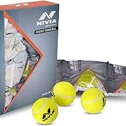 Nivia Rubber and Covered with Woollen Felt Light Weight Cricket Tennis Ball (Yellow) - Pack of 12 Balls-image-59
