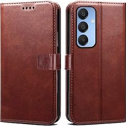 Oncraves Flip Case for Samsung Galaxy A15 5G | Card Slots, Magnetic Closure, Brown-image-53