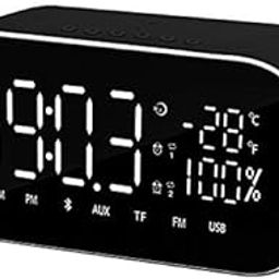 Ubervia® Factory Direct Sales Yayun Shi S2 Alarm Clock Radio o Wireless Bluetooth subwoofer New Creative Bedside Speaker Black-17