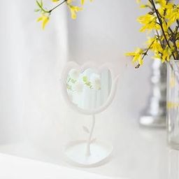 Flower Shape Cute Mirror with Stand for Makeup and Bathroom Home Living Room and Bedroom-image-97