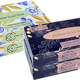E-Vah UltraSoft Facial Tissues - Hypoallergenic 2-Ply Tissue Paper 100 Sheets Each) Pack of 4, Gentle on Skin, Extra Soft, Absorbent, Ideal for Sensitive Skin and Gentle Care-image-47