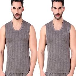 Men's Kings Dark Grey Quilted Thermal Top/Sleeveless/Mega Top/Vest/Premium Winter Innerwear/Pack of 2-picture-50