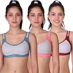 Full Coverage Seamless Breathable & Comfort Sports Bra for Womens Combo Pack of 3-picture-15