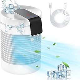 Portable Air Conditioners, Mini Air Cooler Fan, Portable Air Conditioner and Mini Small Evaporative Humidifier with 3 Speeds and 360° Rotation Cool Mist-picture-22