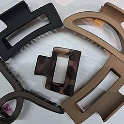 4 Pack Large Claw Clips For Thick Hair | Cute Matte Hair Clips For Women & Girls | Strong Hold Neutral Hair Claws In 4 Stylish Designs | Versatile Hair Accessories,multi-image-4