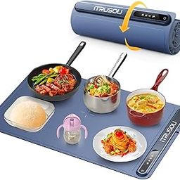 Seafront Electric Warming Tray - Full Surface Heating,Rollable & Portable,Premium Silicone Nano-Material,3 Temperature Settings,Auto Shut-Off -Versatile Food Warmer for Gatherings,Parties,Everyday Use-48