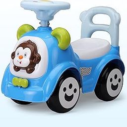 LuvLap Sunny Ride on & Car for Kids with Music & Horn Steering, Push Car for Baby with Backrest, Safety Guard, Under Seat Storage & Big Wheels, Ride on for Kids 1 to 3 Years Upto 25 Kgs (Blue)-8
