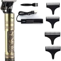 Motegrity Professional Hair Trimmer for Men, Vintage Dragon Design Electric Cordless Beard and Hair Clipper with 4 Guide Combs, USB Rechargeable-image-55