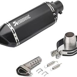 Vagary New Akraphovic Exhaust/Silencer Wtih Inbilt DB Killer for KTM, Kawasaki, Honda,TVS, Bajaj & Universal for bikes (Black)-24