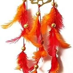 Canwin Ganesh Dream Catcher | Car, Outdoor, Bedroom Hanging | Handmade | Made in India | Pack of 1… (Orange & Red)-image-39
