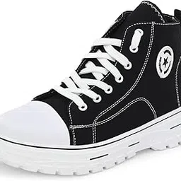 mactree Men's Canvas Mid Top Ankle Sneakers Boots-picture-30