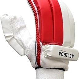 Cricket Batting Gloves//Right Hand Gloves for Boy (r-448) White/red-image-55
