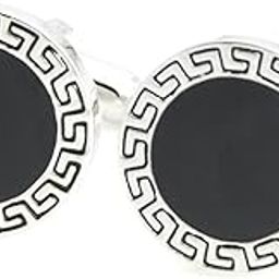 Designer Black Enamel Cufflinks for Men-image-6