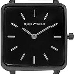 Joker and Witch Vintage 28mm Strap Width: 15mm Black Dial 16mm Black Stainless Steel Strap Watch for Women-image-1