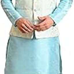 Men's Silk Blend Kurta Pajama with Designer Ethnic Nehru Jacket/Modi Jacket-image-48