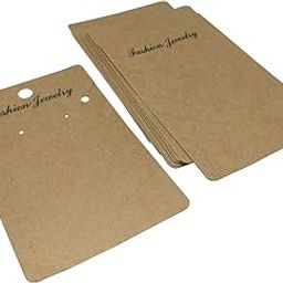 Aumni Crafts Paper Big Earring Display Card Strips 4x2.5inch (10x6.5CM) Rectangle Brown (Pack of 100 Pieces)-image-41