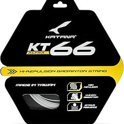 Katana KT-66 Strings 0.66mm | Durability High | High Repulsion Badminton Strings | Available in 5 Different Color (Pack of 2) White-14