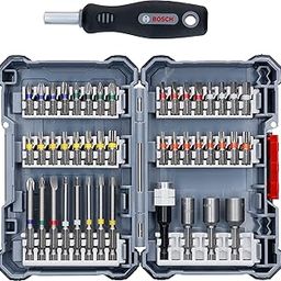 Bosch Professional, Screwdriver Bit Set, 44 Pc Bits With 1 Pc Holder | Ideal for Home DIY & Professional Use | Quick Release & Easy Handling | Includes PH, PZ, SL, HEX, and Torx Bits-picture-0