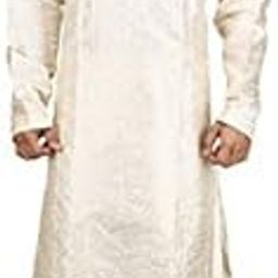 Men's Festive Pintuck Jacquard Sherwani Gold-image-32