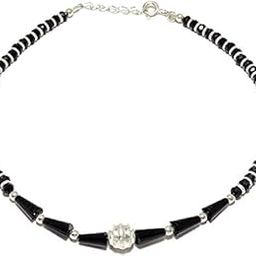 92.5 Sterling Silver Nazariya Anklet (Payal) with Self Design Silver Beads Anklet for Girls and Women - 1 Pc-49