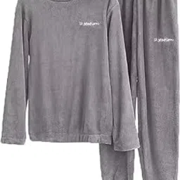 ukal Warm Fleece Winter Nightwear Nighty Flannel Tops and Pants Pajama Sets for Women's and Men's-picture-20