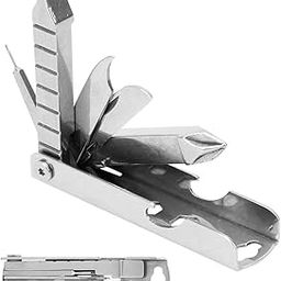 Serplex® Keychain Multitool 11-in-1 Pocket Gadget Stainless Steel Multitool for Keychain, with Screwdriver, Bottle Opener, Nail Filer, Cutter, Hex Wrench, More-image-69
