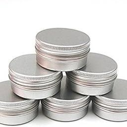 Hunky Dory 10pcs 15ml Aluminium Cosmetics Shan Container Jar for Creams,Lip Balm, Body Butter, Essential oil, Hair Wax, Costemic, Makeup Use-15