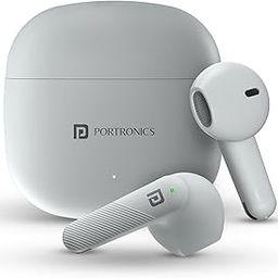 Portronics Harmonics Twins S18 in Ear TWS Earbuds with 30H Playtime, in Built HD Mic, Game/Music Mode, 13mm Dynamic Driver, Low Latency, Touch Control, Type C Fast Charging, Light Weight(White)-picture-8