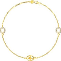 925 Silver Golden Charm Love Anklets (Single) |Gifts for Women and Girls | With Certificate of Authenticity and 925 Stamp | 6 Months Warranty*-16
