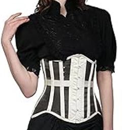 Ivory Mesh Curvy Under Bust Corset for women (S)-12