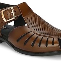 Gold Premium Genuine Leather Peshawari Sandals For Men-23711-picture-45