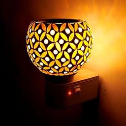 RISOBEX (05) Camphor Diffuser Burner|Kapoor dani Electrical Camphor|Ceramic Aroma Diffuser | Kapoor Dani Night Lamp Essential Oil Camphor Burner for Fragrance with Switch On|Off Button for Heating-image-9