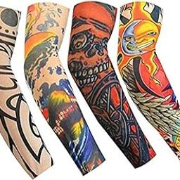 AA R HOSIERY Nylon Arm Sleeve For Men & Women With Tattoo (Free, Multicolor)-image-31