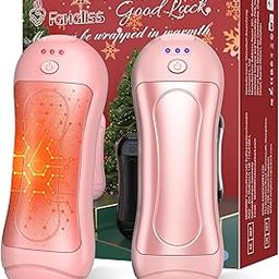 FANDLISS Hand Warmers Rechargeable 2 Pack,6000mAh Portable Electric Hand Warmer USB Pocket Heater 20+Hrs Safe Heat,Heat Therapy for Raynauds,Hunting,Golf,Camping,Women Mens Ideal Present,Pink-image-73