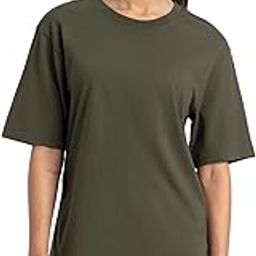 A156 Women's Super Combed Cotton Oversized T-Shirt with Drop Shoulder Styling-6