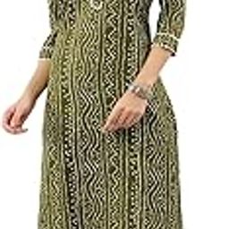 Women's Cotton Blend Straight Fit Casual Kurti-picture-32