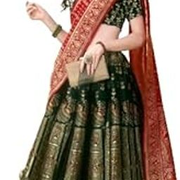Women's Jacquard Semi-Stitched Lehenga choli (AK31)-picture-33