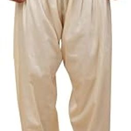 Men's Silk Blend Beige Elastic Waistband Patiala Salwar For Kurta-picture-45