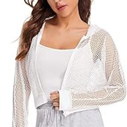 Women's Summer Zip Up Light Weight Long Sleeve Mesh Bomber Jacket-image-83