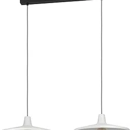 Eglo Pendellampe Miniere, Pendelleuchte über Esstisch, 2-flammige Hängeleuchte aus Metall in Grau, Hängelampe mit E27 Fassung, 100 cm-image-42