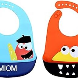 THE LITTLE LOOKERS Silicone Feeding Bib for Baby/Toddlers with Adjustable Strap| Waterproof| Easy to wash| Stain Proof | BPA Free/Soft Material Bibs with Tray/Food Catcher (0-3 Years) (Pack of 2)-image-67