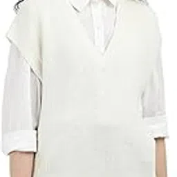 calvin klein jeans Regular Fit Polyester V-Neck Sweater-Vest-picture-21