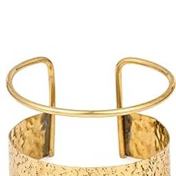 Women's Spaced Block Statement Brass Bracelet (Anti Tarnish) | Brass Color-42