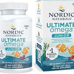 Nordic Naturals Ultimate Omega Junior Fish Oil | 680 Total Omega-3S With EPA & DHA Supplement Fish Oil For Kids | Dietary Supplement For Kids | Strawberry Flavour 90 Mini Chewable Softgels-20