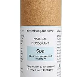 Natural Deodorant Stick - Spa Scent (Mint Rosemary) | Plastic-Free | No Baking Soda | No Aluminium, No Alcohol, No Parabens & No Triclosan | Probiotics Powered | Deodorant to Soothe and Nourish the Armpits | Suitable For Men & Women | 64g | Betterlivingandhome-11