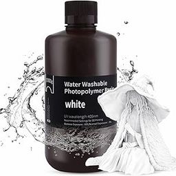ELEGOO 3D Printer Resin Water Wash Resin 405nm Rapid UV Curing Standard Photopolymer Resin Easy to Clean High Accuracy Low Odor for LCD 3D Printing White 1000G-15