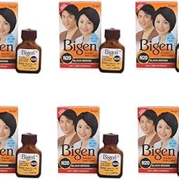 Bigen Powder Hair Color, Black Brown N20 - Pack of 6 (Combo Set)-image-37