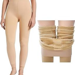Winter Fleece Lined Leggings - Cozy Nylon-Spandex Blend, Perfect for Stockings, Tights, and Beyond! (Waist Size : 26 to 32 Inch, Stretchable)-image-38