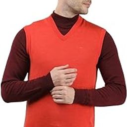 Men Coral Solid Pure Wool Sweater-1210510SL-2429-9